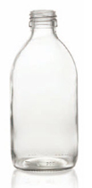 300 ml siroopfles, helder, type 3 geblazen glas